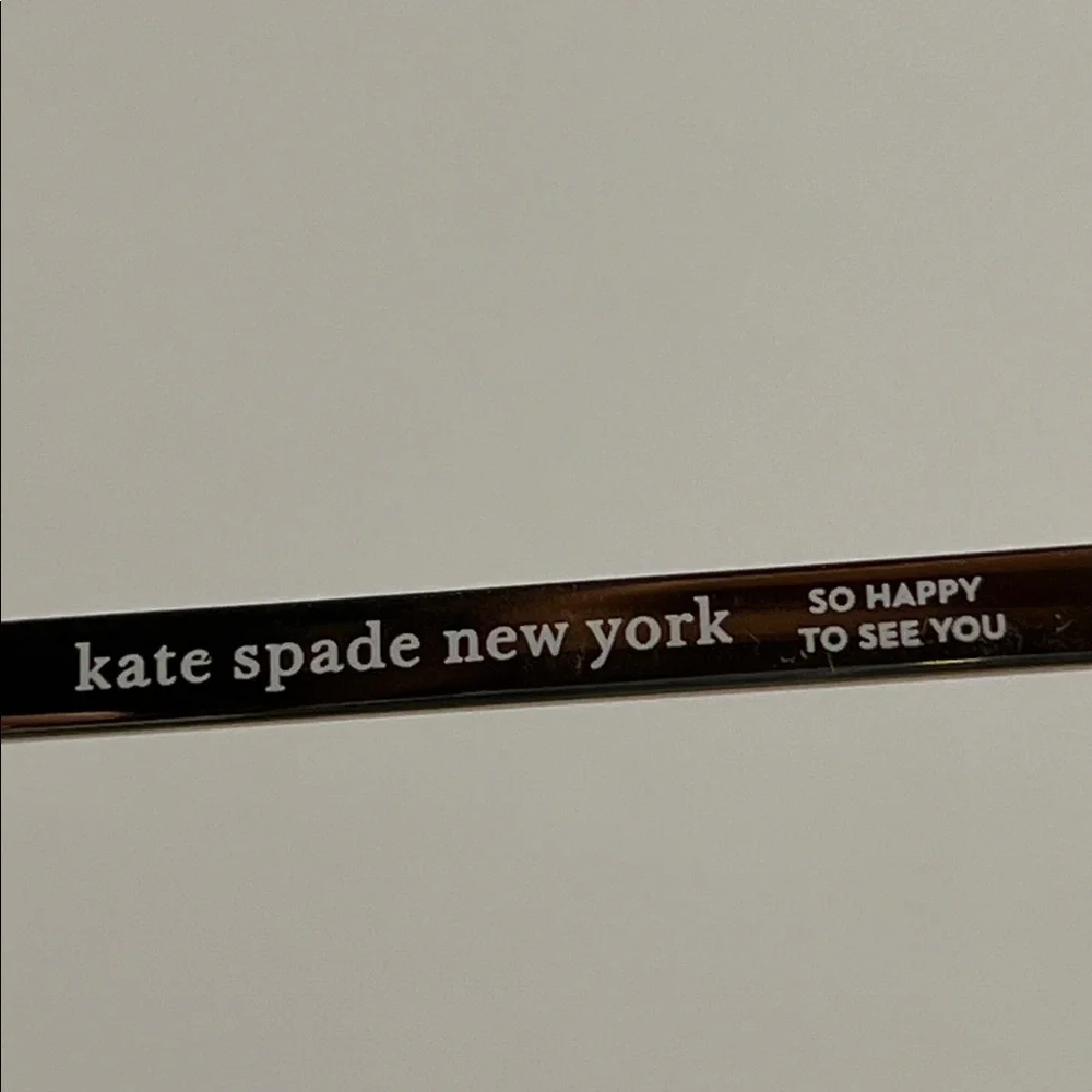 KATE SPADE NWOT Modern Cat Eye 54-16-140 Mint/WHT Gingham Gold Accent Frame